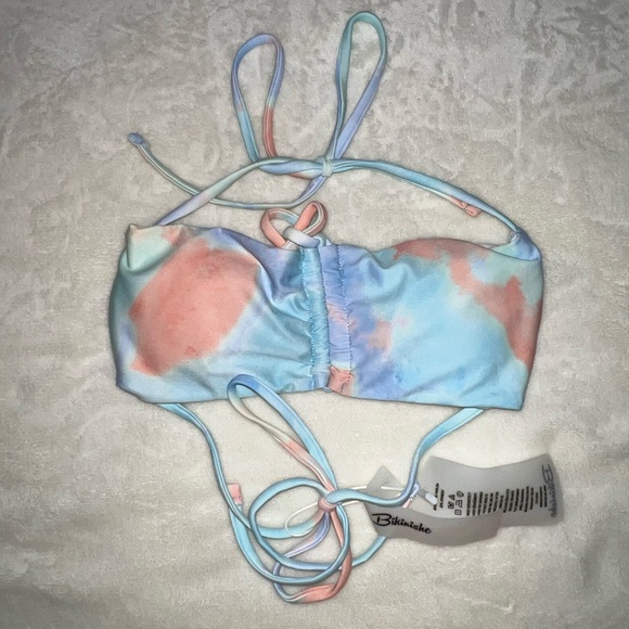 NWT Sexy Tie Dye Tie String Bralette Bikini Set - Picture 3 of 6